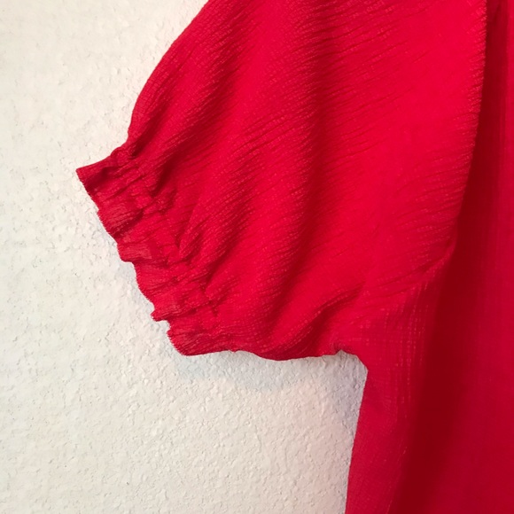 Madewell Texture and Thread red top - Picture 4 of 4